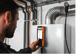 Testo 300 combustion analyzer to measure a heating system
	