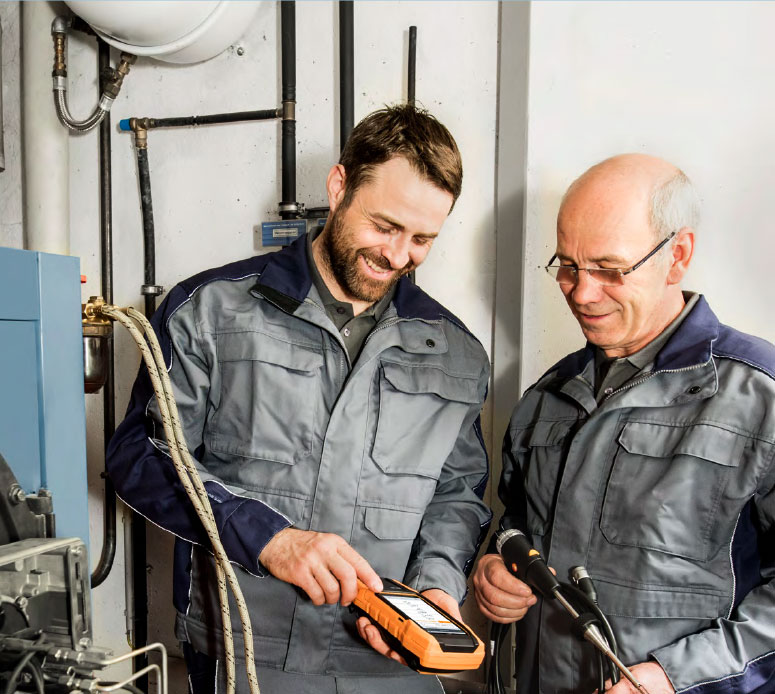 Testo 300 combustion analyzer probe attachment testing