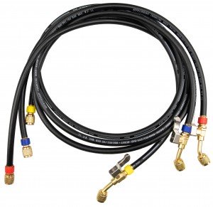 Testo 0554 2116 3-Hose set with valve, low loss, 1/4&quot; to 5/16&quot;-