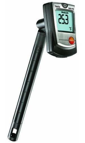 Testo 605-H2 Compact Thermo-Hygrometer, -4 to 122&amp;deg;F, 5 to 95% RH-