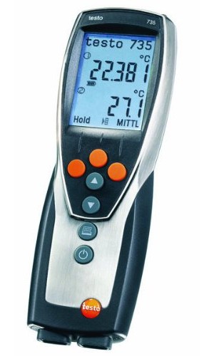 Testo 735-1 3-Channel RTD/Thermocouple Thermometer-