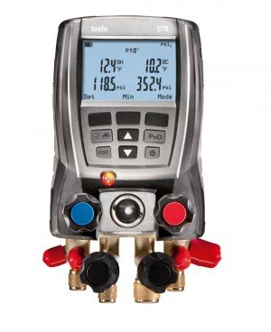 Testo 570 Digital Manifold with Vacuum Sensor &amp; Data Logging-