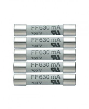 Testo 0590 0007 Spare Fuses, set of 5, 630mA/600V-