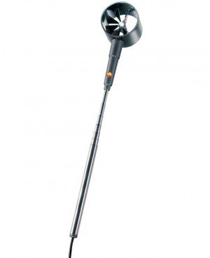 Testo 0635 9335 Telescopic Rotating Vane Anemometer Probe, 2.4&quot; Long-