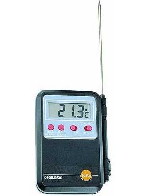 Testo 0900 0530 Mini Alarm Thermometer with Penetration Probe-