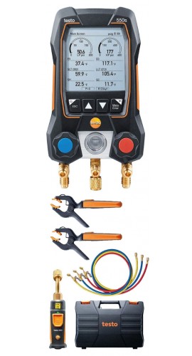 Testo 550s Smart Digital Manifold Kit with wireless temperature